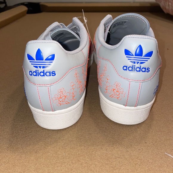 adidas Superstar Pure Grey Tokyo Embroidered Kanji Shoes